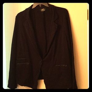 Black knit blazer